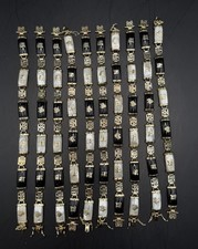 Lot Of 10 Gold Tone Mother Of Pearl And Black...