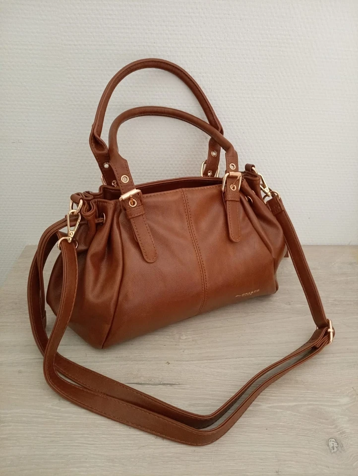Shoulder Bag Sac à Main Camel Bandoulière Petit Format - Photo 1/4