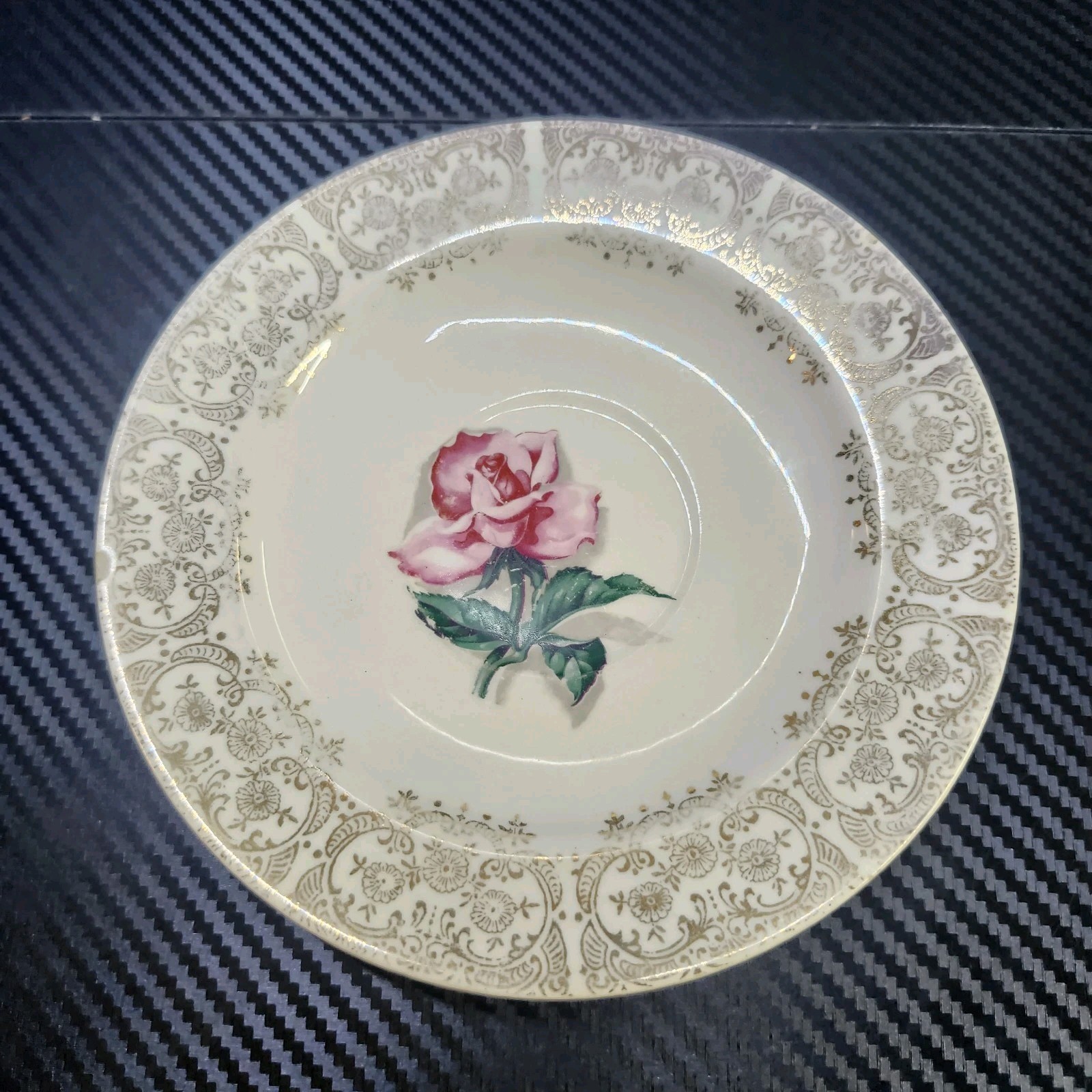 Vintage Homer Laughlin 22 Carat Gold Filligree Tea Saucer