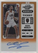 2022-23 Contenders Optic Rookie Ticket Orange Prizm 16/25 Isaiah Mobley Auto 7n6