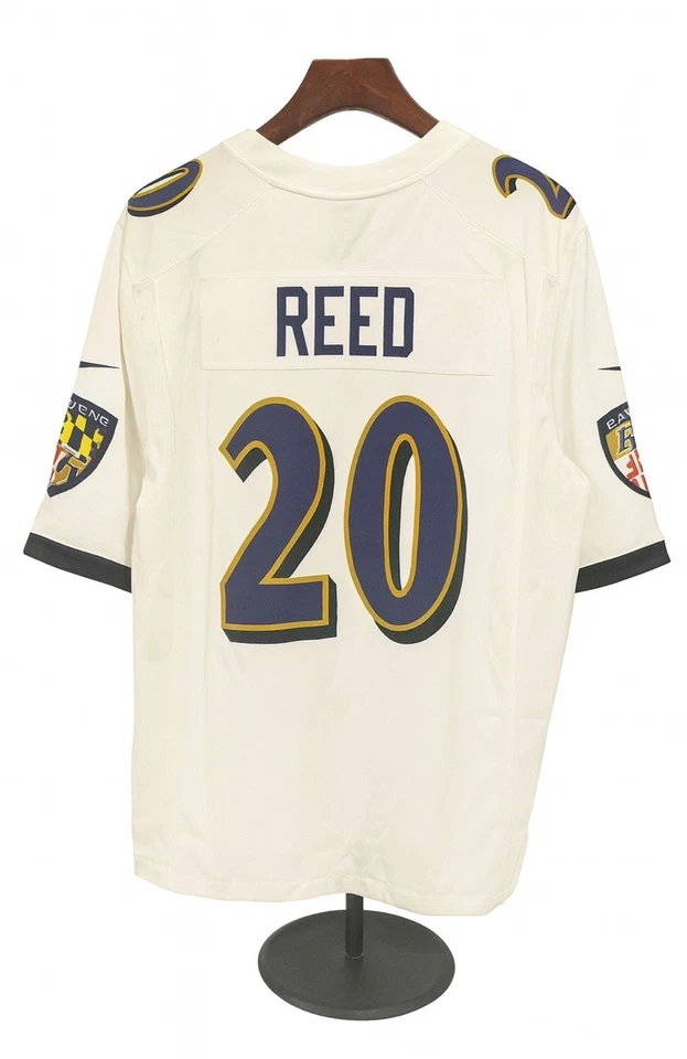 Camiseta Nike Ed Reed Baltimore Ravens #20 blanca mediana nueva en el campo con etiquetas Foto 2 de 4