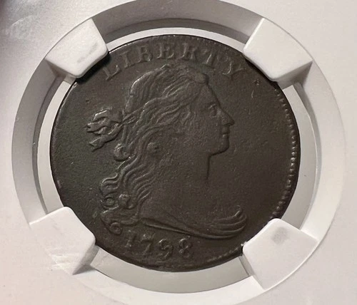 1798 Draped Bust Large Cent 2nd Hair Style NGC XF Details Corrosion -96083