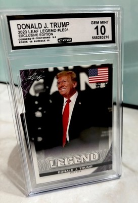Donald J. Trump Leaf Exclusive Edition Card 2023 Gem Mint 10