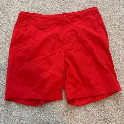 Best Made Co Nylon Shorts Mens 32 Red Hybrid Swim Trunks Casual Travel Outdoor