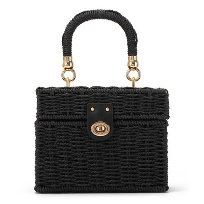 KUANG! Handwoven Rattan Bag for Woven Straw Square Crossbody Bag Vintage Bask...