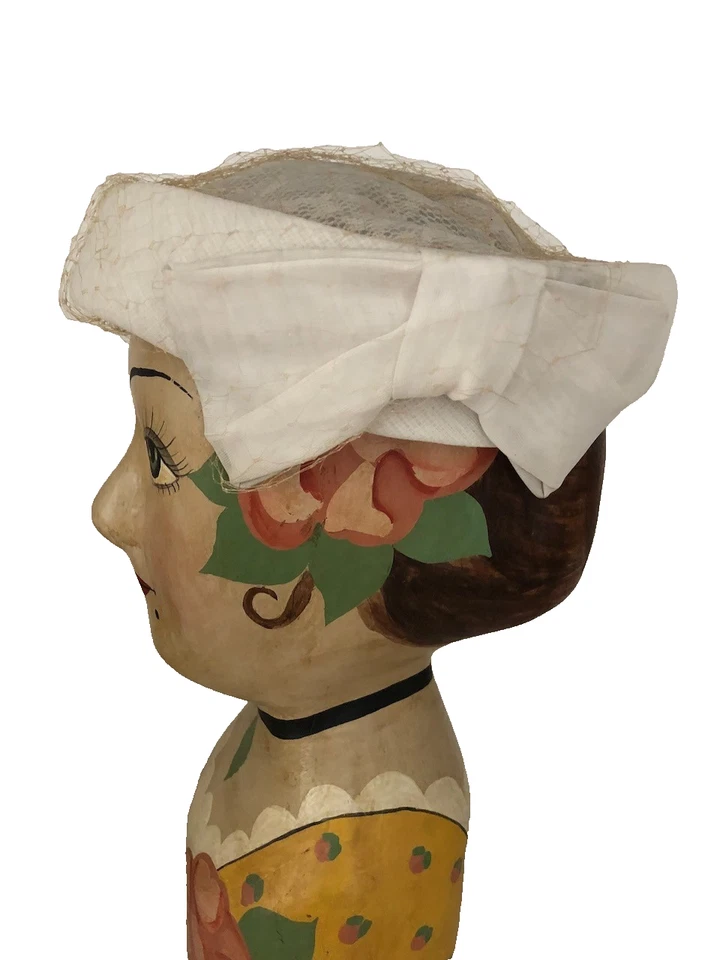 Женская винтажная шляпа с вуалью 1950-х церковь, коктейль, дерби шляпа. Белый - Изображение 2 из 4