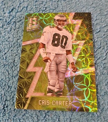 2016 Spectra Cris Carter Philadelphia Eagles Green Prizm 22/25 #7