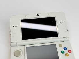 Nintendo New 3DS Handheld System White Mario Edition Bundle *Top Screen Yellowed