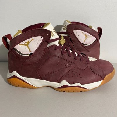 Size 12.5 - Air Jordan 7 Retro Cigar Burgundy White Leather 725093