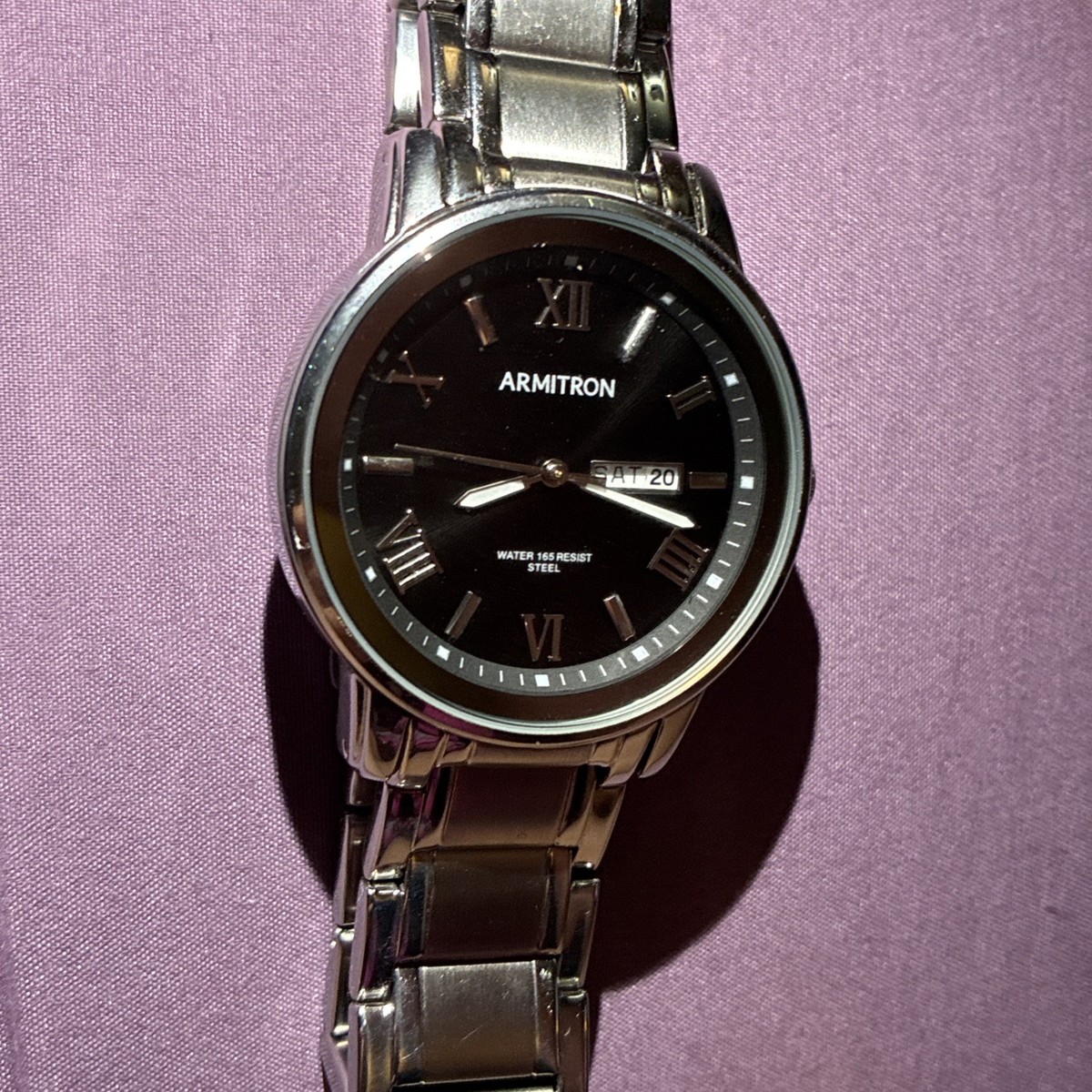 Armitron Unisex Silver Stainless Steel Black Dial Watch W/ Matching Earrings Sutton By Armitron Watch Necklace and Earring Set Combo Kit  main image 3