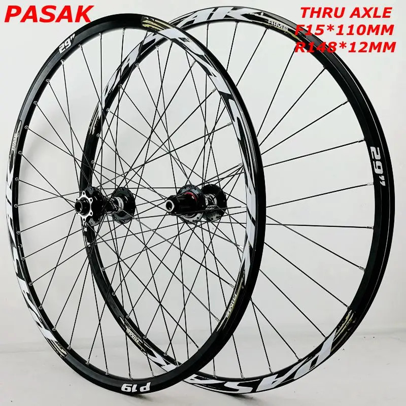 PASAK MTB ホイール 26インチ 26/27.5/29'' Mountain Bike Axle Wheelset Thru Axle Off-road Fast