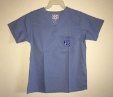 Kentucky Wildcats XS Sky Embroidered "UK" Logo Nursing Scrub 1 Pocket Top