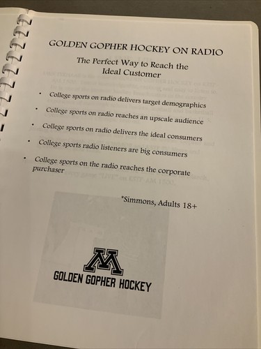 1999 Minnesota Gophers Hockey & KSTP Sponsors Season Kickoff Luncheon Program - Picture 6 of 10