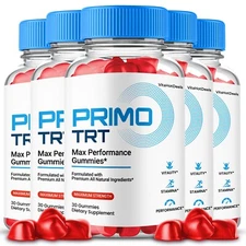 Primo TRT Gummies,  All Natural Formula, Maximum Strength, PrimoTRT (5 pack)