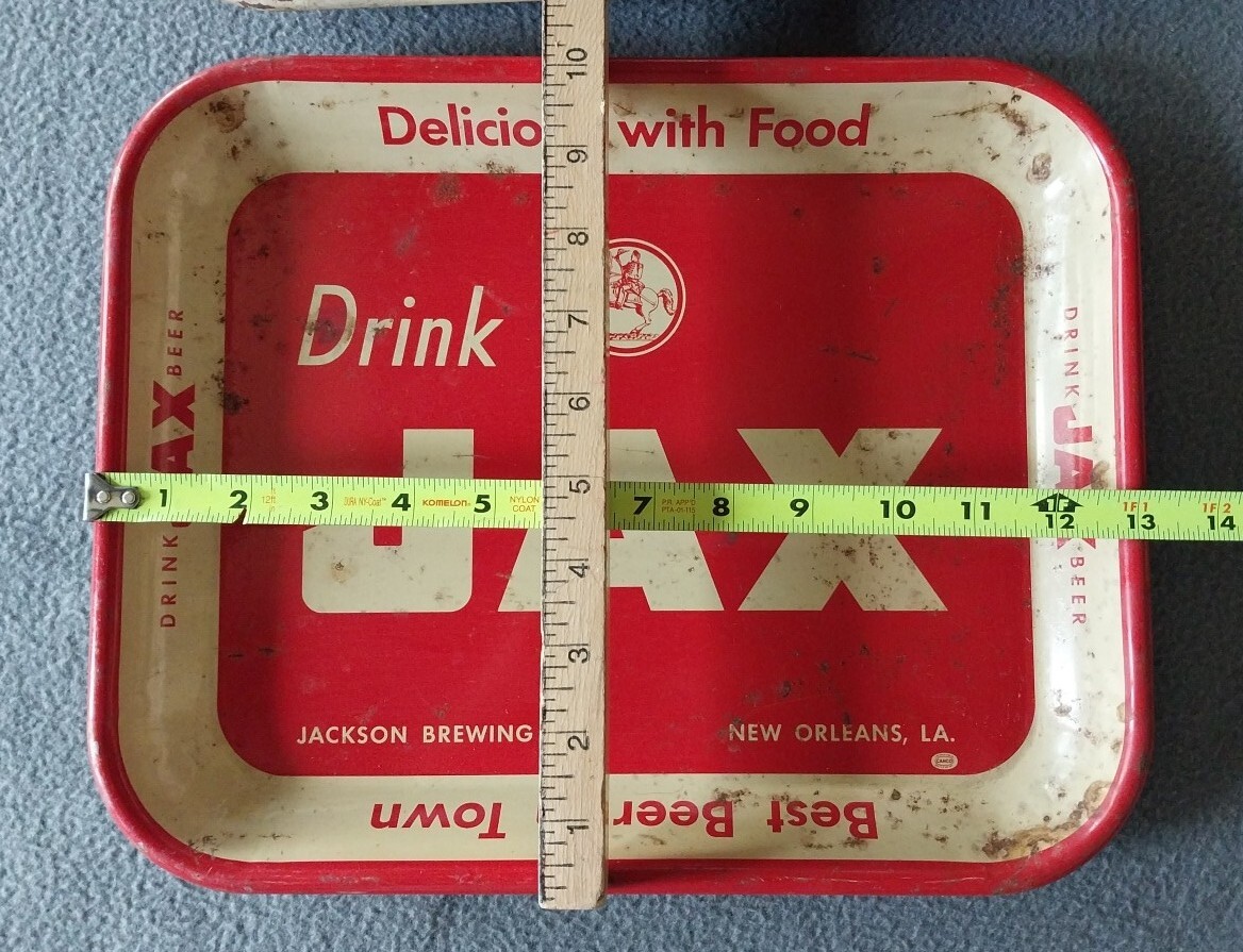 Lot Of Jax Beer TEXAS BRAGS & JAX Serving Tray Jackson Brewing Co New Orleans LA - Picture 15 of 15