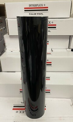 Roll Glossy  Black Vinyl 24 '' x 50 yards (150 Feet)  Plotter cameo Interflex 