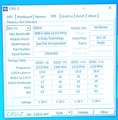16GB ADATA AD4U2666716G19-B DDR4-2666MHz 288-pin PC4-21300 CL19 Desktop Memory