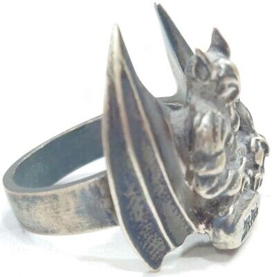 Jean Paul Gaultier Devil Ring 925 Silver with Engraving Size Jean Paul Gaultier Devil Ring 925 Silver with Engraving Size