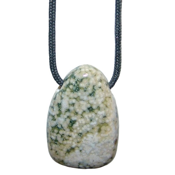 Ozean Jaspis Trommelstein Tropfen Gebohrt(2,5 Mm) GlüCkstein AnhäNger-image