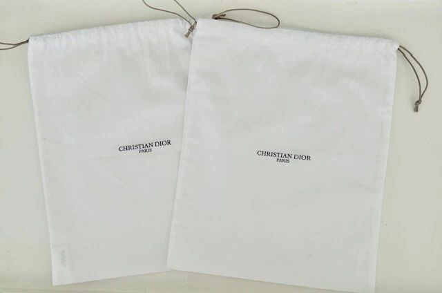 2 authentiques sac à poussière Christian Dior pour chaussures petit sac à main 11x9