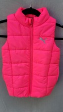 Girls Puma Quilted Puffer Vest Hot Pink Size XS 5-6