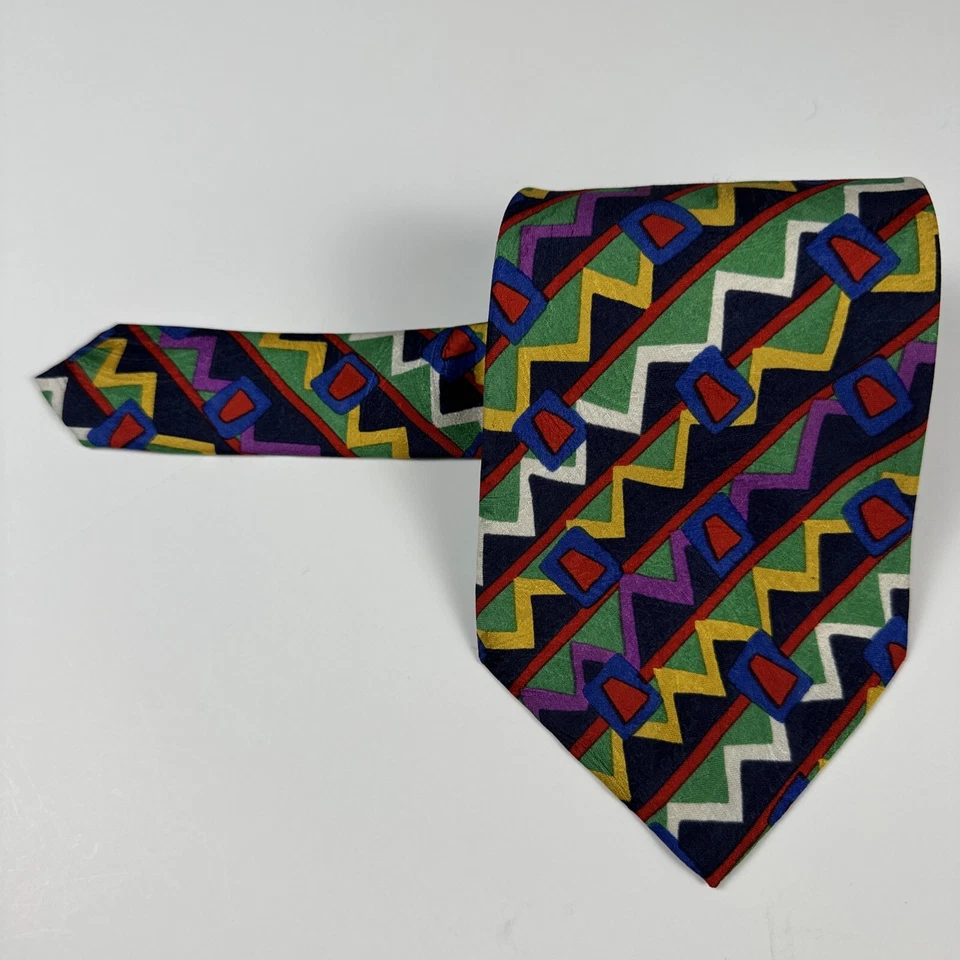 Corbata geométrica multicolor Y2K Abercrombie Fitch para hombre en color vivo Foto 2 de 4