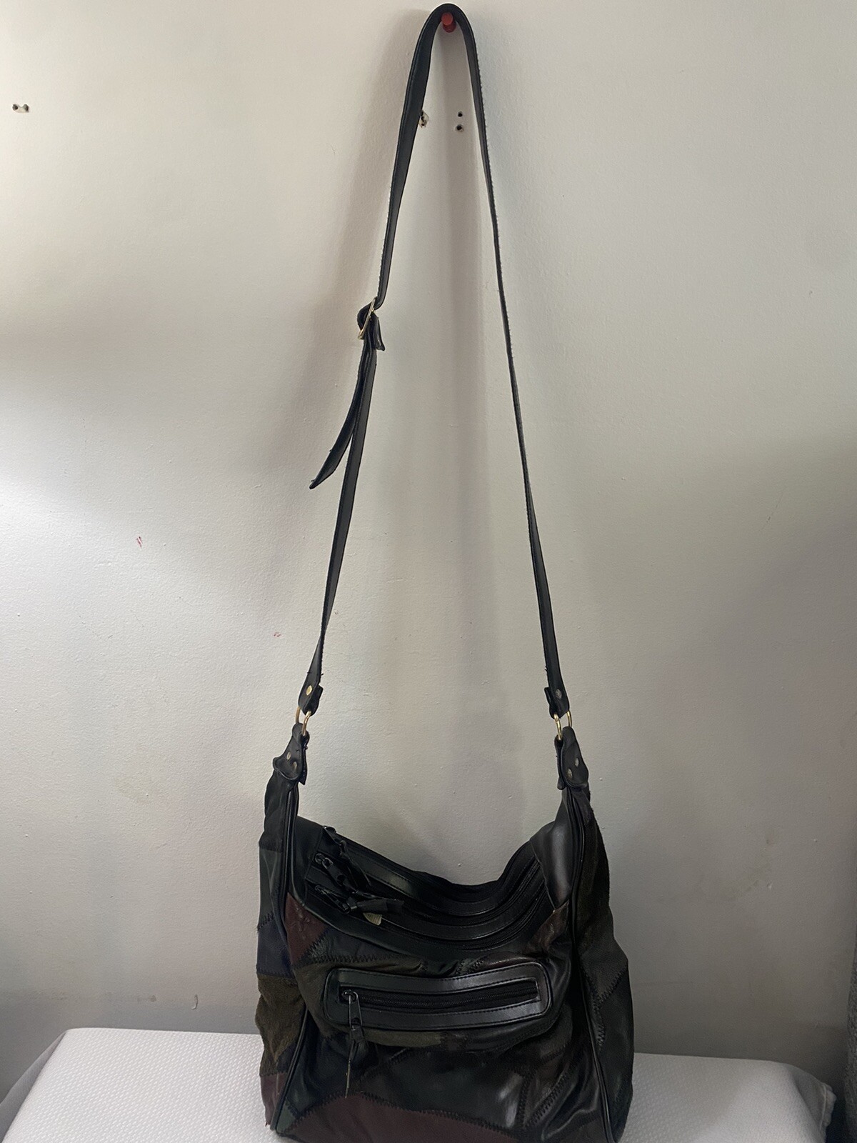 Via Piaggi Patchwork Multicolor Tote Style Purse - image 1