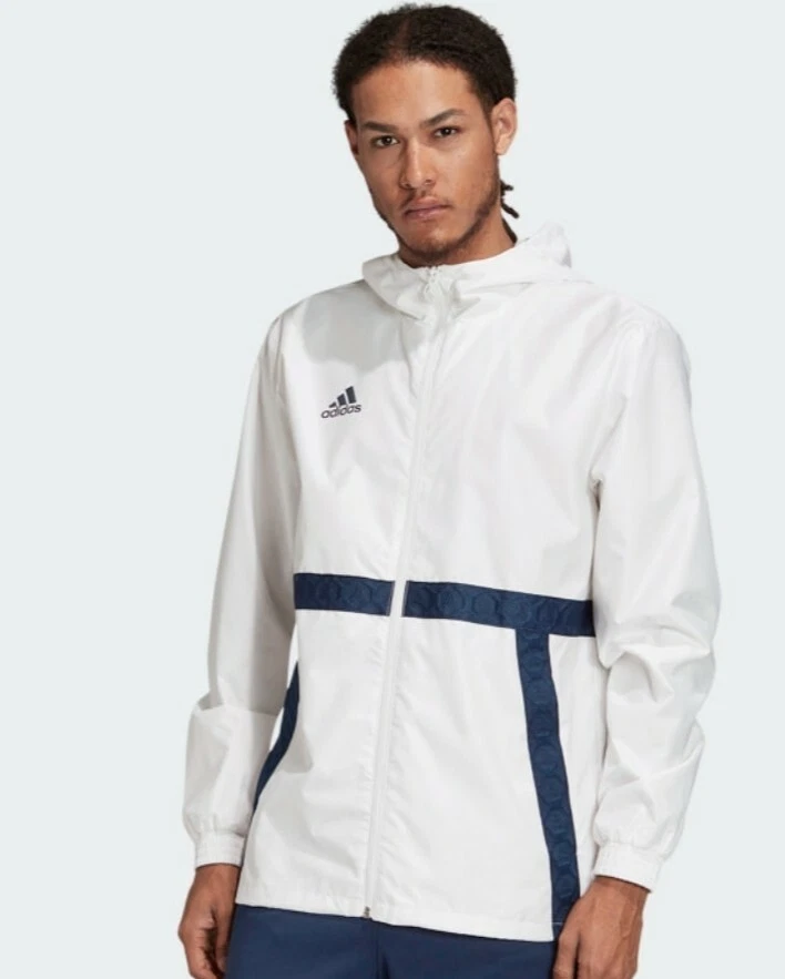 Ineenstorting prototype Ontwijken Adidas Tango Windbreaker Rain Jacket Hoodie Full Zip Sportswear White  FM0863 2XL | eBay