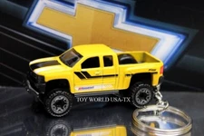 Custom Key Chain Chevy Silverado Off Road Pickup Truck yellow