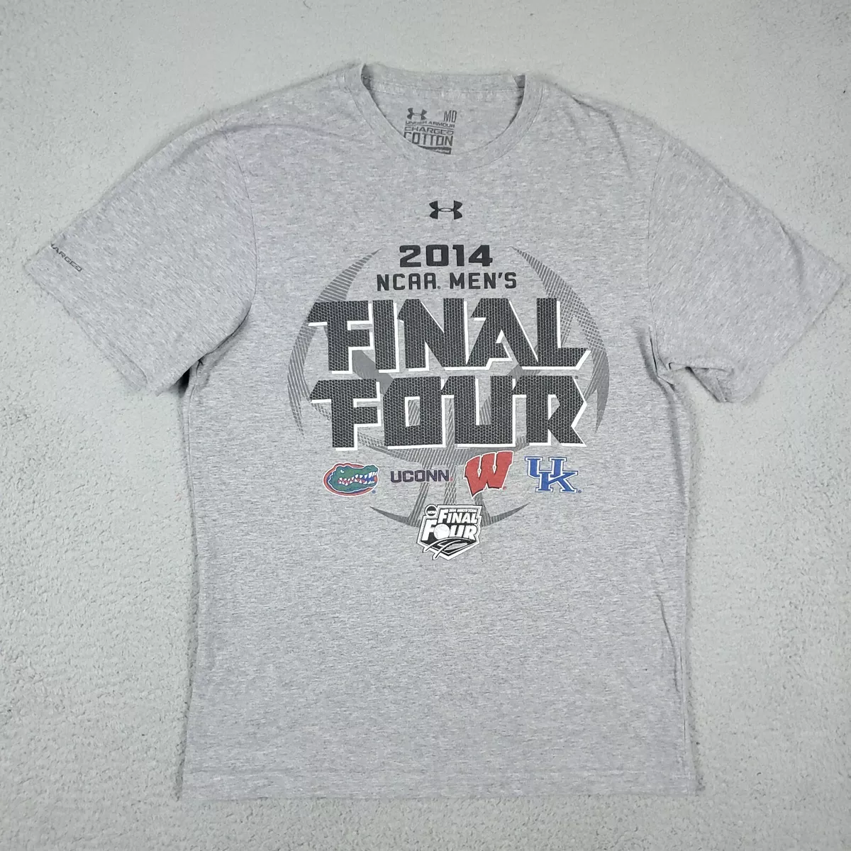 2014 Under Armour Final Four NCAA UF Uconn UK W Gray T Shirt Size Medium