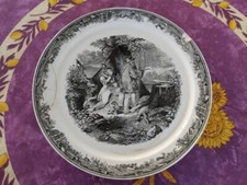 Plat Rond Plat Villeroy et Boch Mettlach Modèle Artémis Décor de Chasse 29,5cm