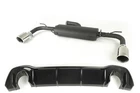 for VW Golf 8 1.5 TSI 96kW double exhaust 100 mm approved with extractor