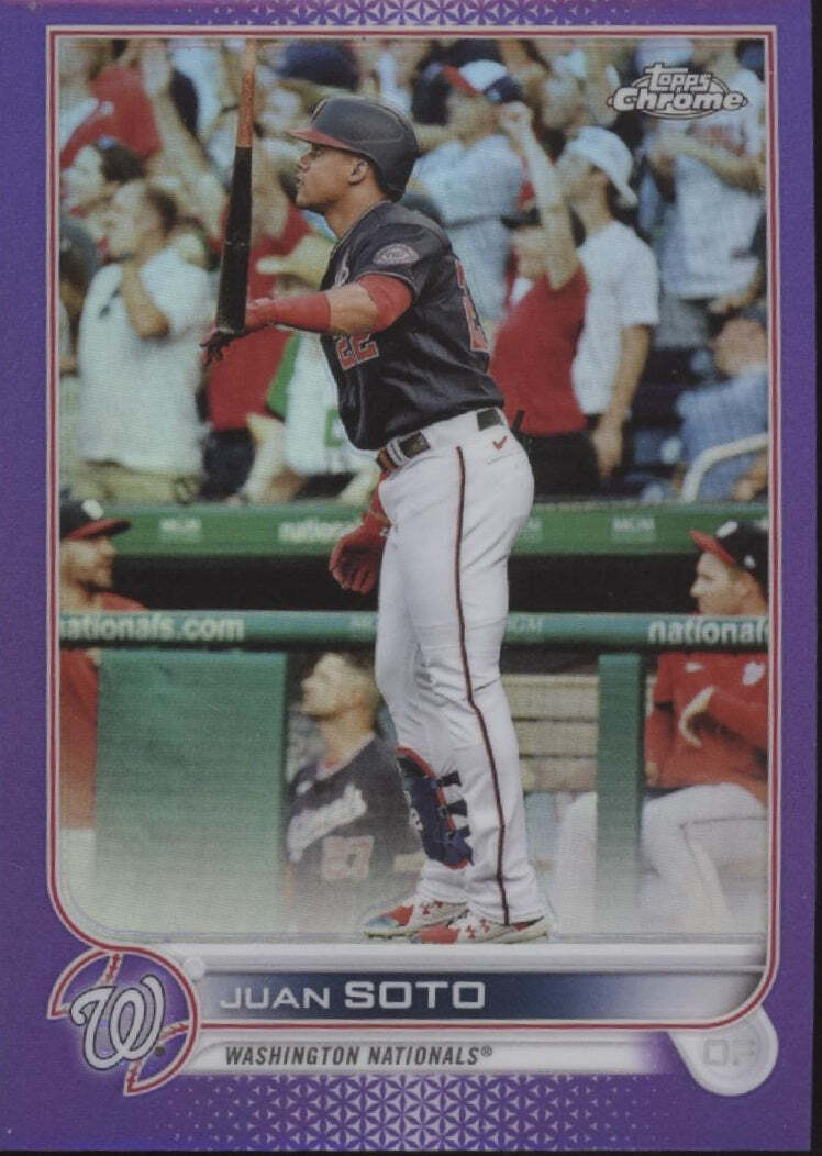 Juan Soto 2022 Topps Chrome Purple Refractor 048/250 #129