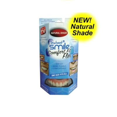 INSTANT SMILE NATURAL SHADE COMFORT FIT FLEX for UPPER TEETH - FREE SHIPPING