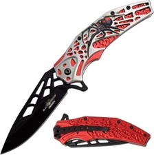9" DARK FANTASY BLADES EDC FOLDING POCKET KNIFE 3CR13 STEEL BLADE POCKET CLIP