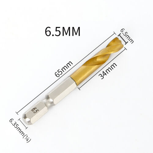 HSS Bohrer Satz mit Sechskantschaft 1/4 Metallbohrer Spiralbohrer 1.5mm Bis 13mm - Bild 25 von 38