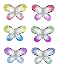 Ganz Crystal Expressions Acrylic Colorful Butterfly Suncatcher / Ornament - 5"