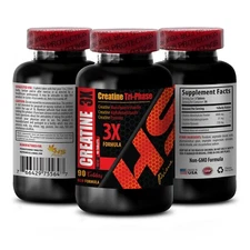 muscle gainer - CREATINE 3X - bodybuilding supplements - 1 Bot 90 Tablets