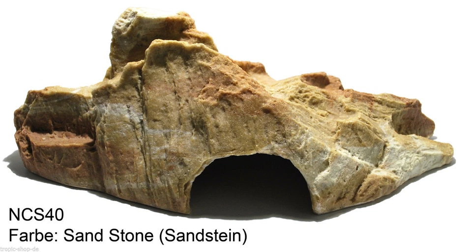 DRAGON Höhle in Felsoptik - Farbe: Sandstein - Grösse: 39x21x13 cm - Schlangenhöhle