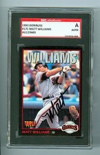 Matt Williams 1993 Donruss Triple Play Baseball Card #171 SF Giants SGC Slabbed