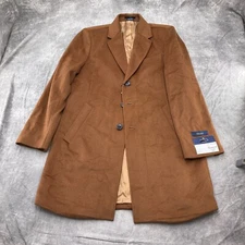 Stafford Blazer Men 42R Brown Carmel Mid Length Wool Blend JCP Sport Coat NWT