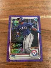 2020 Bayron Lora Bowman Chrome Prospects Purple Shimmer Refractor Rookie NRMT+