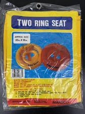 Vintage Marsco Baby Sitter Two Ring Seat Vinyl Floatie Air Inflatable Pool Float