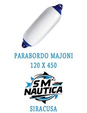 PARABORDO MAJONI PARABORDI PROTEZIONE BARCA MISURA 120 x 450 BIANCO TESTA BLU