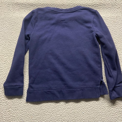 Gap Kids Girls Unicorn Sweatshirt Navy Blue Size L (10) Cotton Blend Long Sleeve - Picture 7 of 8