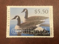 ICOLLECTZONE US Georgia 1987  #3 XF NH Duck Stamp