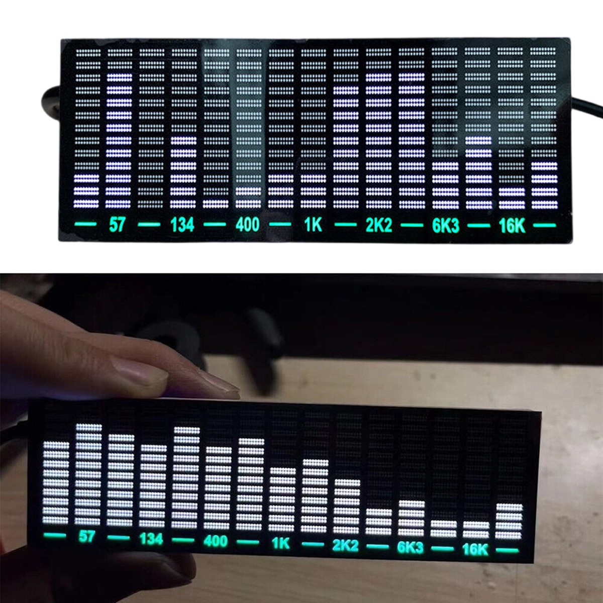 Display LED A Spettro Musicale Per Auto, Modulo Con 384 LED, 16 Colonne E 24 Righe, 12 Modalità Di Visualizzazione, Alimentazione USB