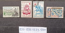 petit lot timbres france oblitérés 1960  n° 1277 1278 1279 1280