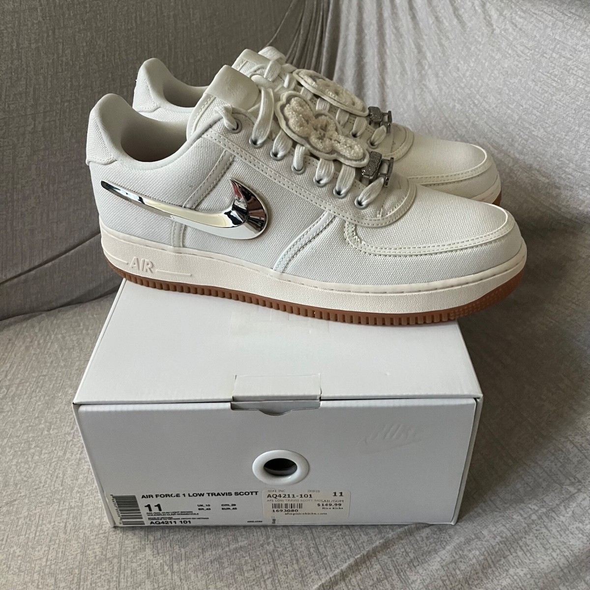Travis Scott Nike Air Force 1 One AF1 Sail New Size 11 Read Travis Scott Nike Air Force 1 One AF1 Sail New Size 11 Read