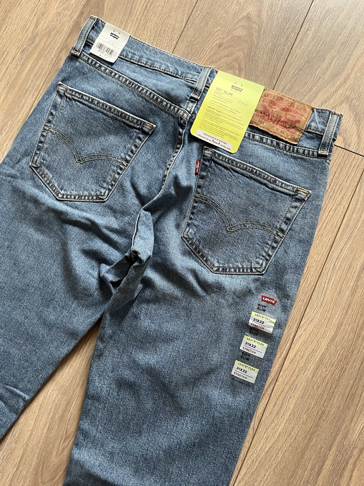 Levis 511 Slim Fit Stretch Eco Performance Blue Jeans 31W 32L £110 RRP BNWT image 6